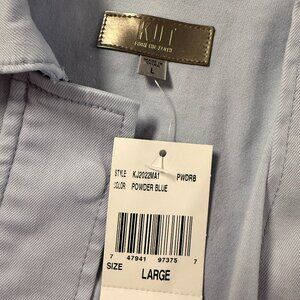 KUT Blue button down Jacket. Size Large